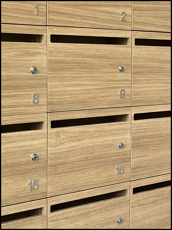 Holzbriefkästen mit hoher Kapazität