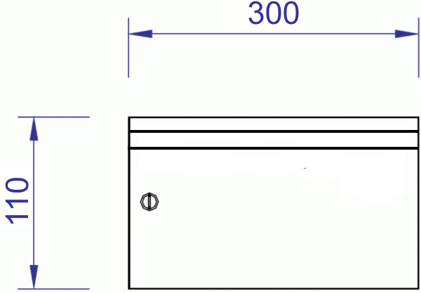Flacher Briefkasten aus Holz