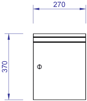 Vertikaler Briefkasten aus Holz